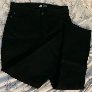 Black Mid-Rise Boot Cut Jeans